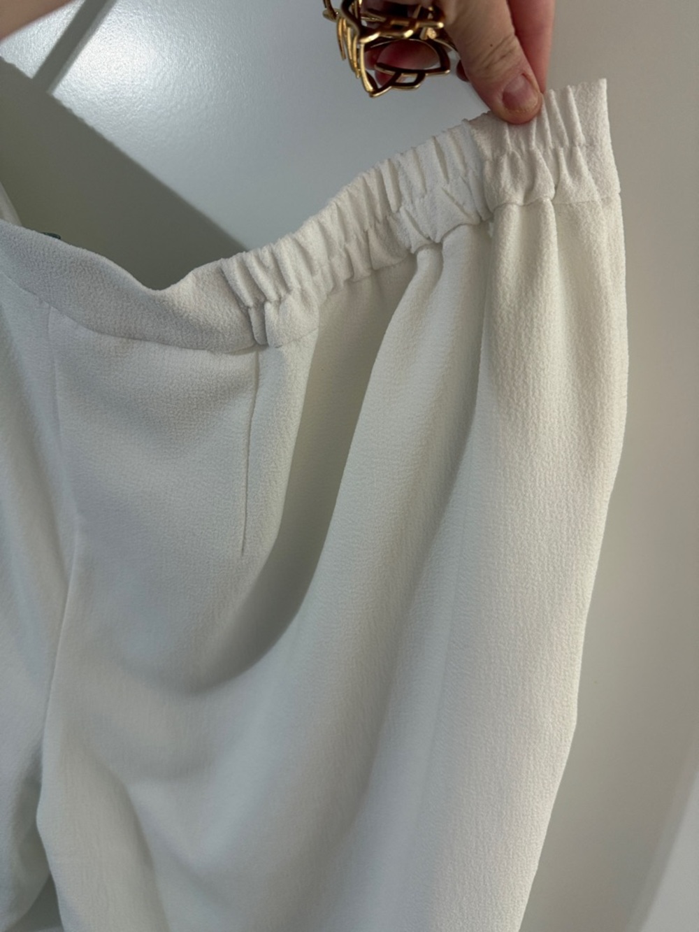 Jessica London Cream Two-Piece Pantsuit Jacket & Trousers - Picture 12 of 13